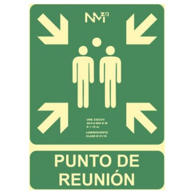 SEÑAL "PUNTO DE REUNIÓN" 224X300 PVC VERDE ARCHIVO 2000 6170-07H VE (Espera 4 dias)